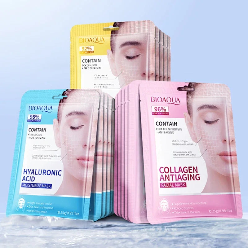 15pcs BIOAQUA Retinol Collagen Hyaluronic Acid Anti Wrinkle Face Masks