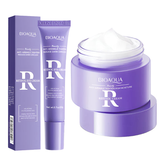 2pcs/kit BIOAQUA Retinol Skin Care Sets Face Eye Cream