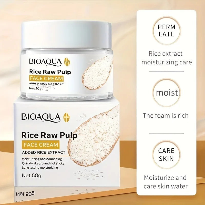 50g Rice Raw Pulp Pure Milk Face Cream Moisturizing