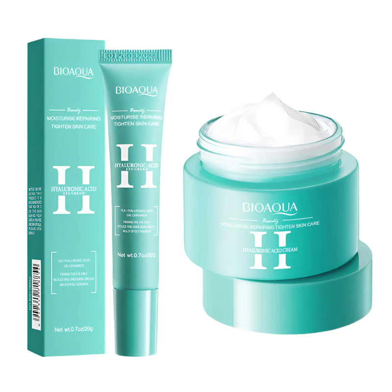 2pcs/kit BIOAQUA Hyaluronic Acid Skin Care Set - Face, Eye Cream